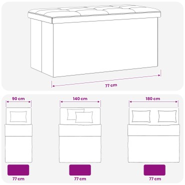 vidaXL Αναδιπλούμενος πάγκος αποθήκευσης Ανοιχτό γκρι Λινό 77x38x38cm