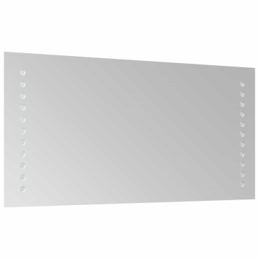 vidaXL Καθρέφτης μπάνιου LED Διαφανές 40 x 20 cm σκληρυμένο γυαλί