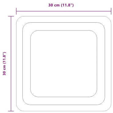 vidaXL Καθρέφτης μπάνιου LED Διαφανές 30 x 30 cm σκληρυμένο γυαλί