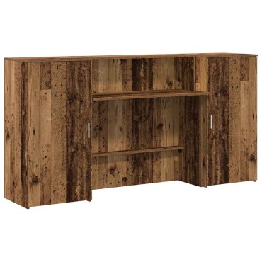 vidaXL Γραφείο υποδοχής Παλιό Ξύλο 200x50x103,5cm Επεξεργασμένο Ξύλο 1 τεμ.