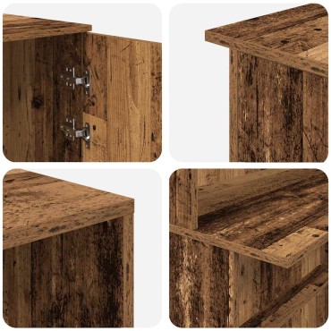 vidaXL Γραφείο υποδοχής Παλιό Ξύλο 200x50x103,5cm Επεξεργασμένο Ξύλο 1 τεμ.