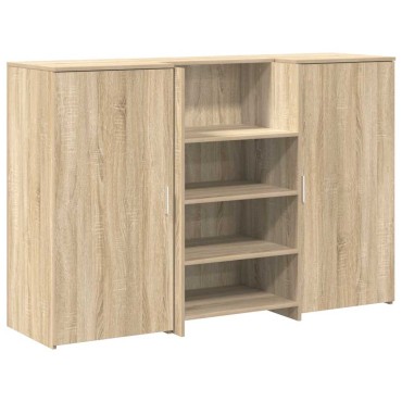 vidaXL Γραφείο υποδοχής Sonoma Δρυς 155x50x103,5cm Επεξεργασμένο Ξύλο 1 τεμ.