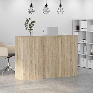 vidaXL Γραφείο υποδοχής Sonoma Δρυς 155x50x103,5cm Επεξεργασμένο Ξύλο 1 τεμ.