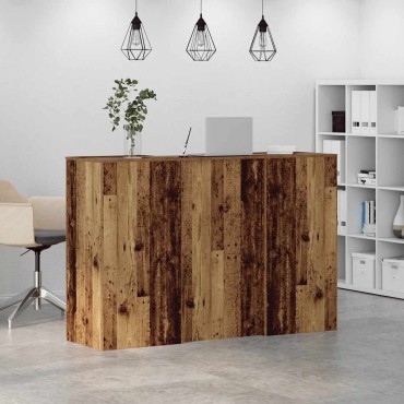 vidaXL Γραφείο υποδοχής Παλιό Ξύλο 155x50x103,5cm Επεξεργασμένο Ξύλο 1 τεμ.