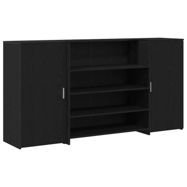 vidaXL Γραφείο Υποδοχής Μαύρη Δρυς 200x50x103,5cm από Τεχνητό Ξύλο 1 τεμ.