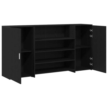 vidaXL Γραφείο Υποδοχής Μαύρη Δρυς 200x50x103,5cm από Τεχνητό Ξύλο 1 τεμ.