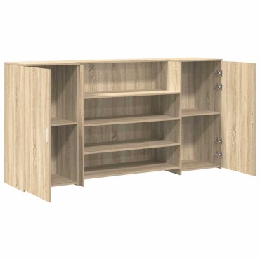 vidaXL Γραφείο υποδοχής Sonoma Δρυς 200x50x103,5cm Επεξεργασμένο Ξύλο 1 τεμ.
