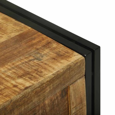 vidaXL Κουτί αποθήκευσης Καφέ και Μαύρο 80x50x50 εκ