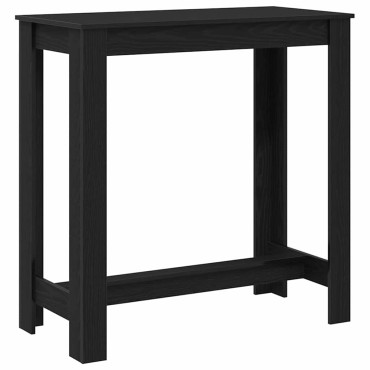 vidaXL Τραπέζι μπαρ 102x50x103.5cm Επεξεργασμένο Ξύλο Μαύρη Οξυά 1 τεμ.
