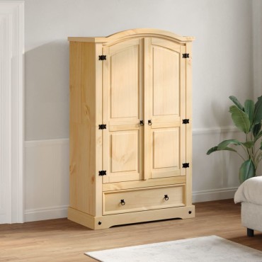 vidaXL Ντουλάπα "Corona" 101x52x170cm από Μασίφ Ξύλο Πεύκου 1 τεμ.