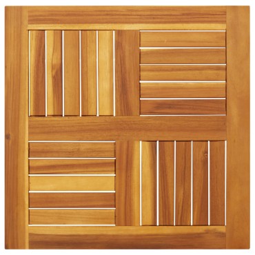 vidaXL Επιφάνεια Τραπεζιού Τετράγωνη 60x60x2cm Μασίφ Ξύλο Ακακίας 1 τεμ.