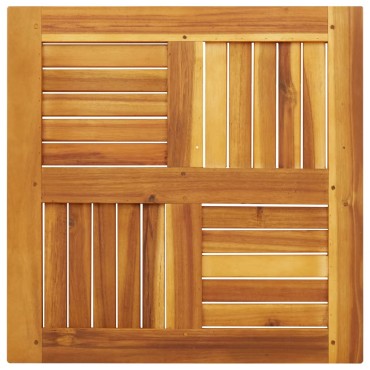 vidaXL Επιφάνεια Τραπεζιού Τετράγωνη 60x60x2cm Μασίφ Ξύλο Ακακίας 1 τεμ.