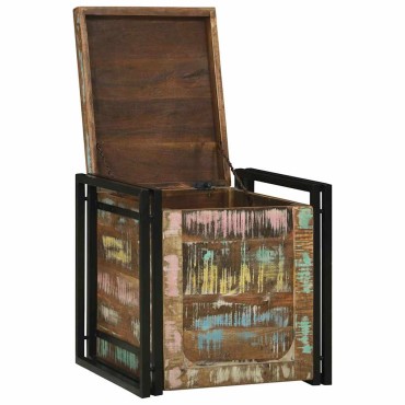 vidaXL Κουτί αποθήκευσης Καφέ και Μαύρο 50x50x50cm