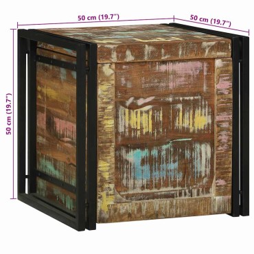 vidaXL Κουτί αποθήκευσης Καφέ και Μαύρο 50x50x50cm