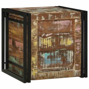vidaXL Κουτί αποθήκευσης Καφέ και Μαύρο 50x50x50cm
