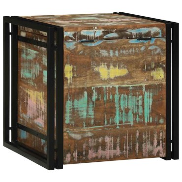 vidaXL Κουτί αποθήκευσης Καφέ και Μαύρο 50x50x50cm