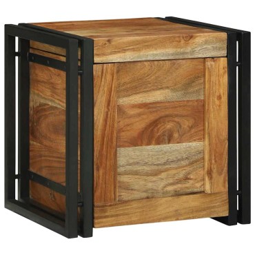 vidaXL Κουτί αποθήκευσης Καφέ και Μαύρο 40x40x40cm