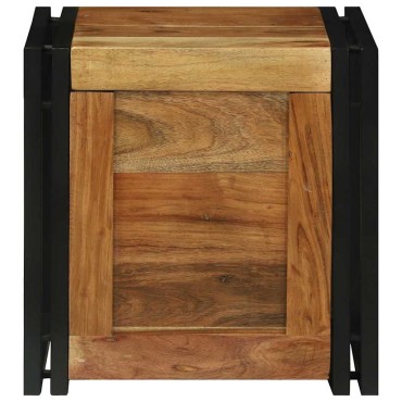 vidaXL Κουτί αποθήκευσης Καφέ και Μαύρο 40x40x40cm