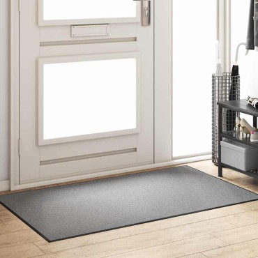 vidaXL Χαλάκι Εξώπορτας Γκρι και Μαύρο 90 x 150 cm 100% Πολυαμίδιο