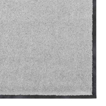 vidaXL Χαλάκι Εξώπορτας Γκρι και Μαύρο 90 x 150 cm 100% Πολυαμίδιο