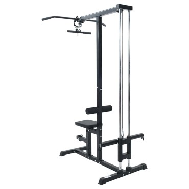 vidaXL Μηχάνημα έλξεων πλάτης Μαύρο 110 x 70 x 187 εκ.