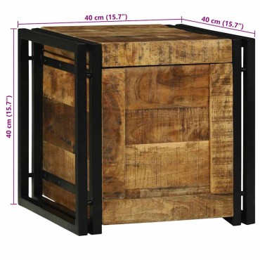 vidaXL Κουτί αποθήκευσης Καφέ και Μαύρο 40x40x40cm