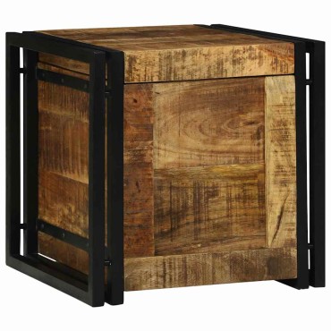 vidaXL Κουτί αποθήκευσης Καφέ και Μαύρο 40x40x40cm
