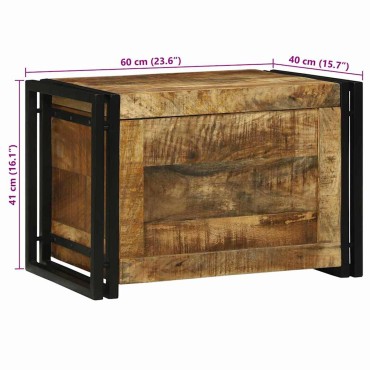 vidaXL Κουτί αποθήκευσης Καφέ και Μαύρο 60x40x41 εκ