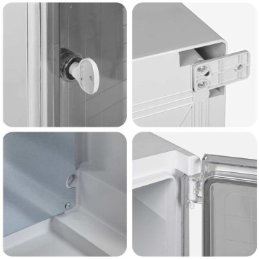 vidaXL Ντουλάπι Ελέγχου Γκρι 37 x 16,5 x 40 εκ ΑΒΣ Πλαστικό