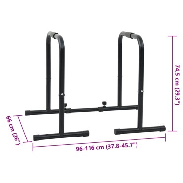 vidaXL Μπάρα Βυθίσεων Μαύρο 116 x 66 x 74,5 εκ