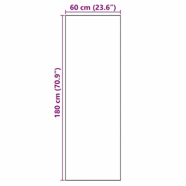 vidaXL Χαλί Κουζίνας Μαύρο 180 x 60 cm 100% Πολυαμίδιο Πλένεται