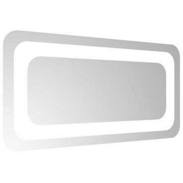 vidaXL Καθρέφτης μπάνιου LED Διαφανές 40 x 20 cm σκληρυμένο γυαλί