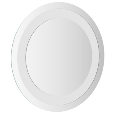 vidaXL Καθρέφτης μπάνιου LED Διαφανές Ø 30 cm σκληρυμένο γυαλί