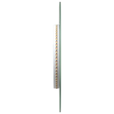 vidaXL Καθρέφτης μπάνιου LED Διαφανές Ø 30 cm σκληρυμένο γυαλί