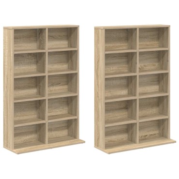 vidaXL Ντουλάπα CD 2 τεμ. Sonoma Δρυς 65x23,5x97,5cm