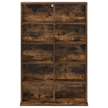 vidaXL Ντουλάπα CD Καπνισμένο Ξύλο Δρυός 65x23,5x97,5cm