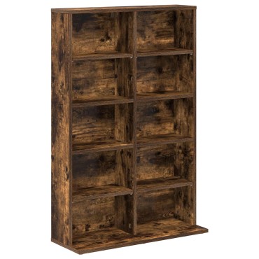 vidaXL Ντουλάπα CD 2 τεμ. Καπνισμένο Ξύλο Δρυός 65x23,5x97,5cm
