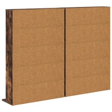 vidaXL Ντουλάπα CD 2 τεμ. Καπνισμένο Ξύλο Δρυός 65x23,5x97,5cm
