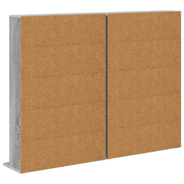 vidaXL Ντουλάπα CD 2 τεμ. Γκρι Sonoma 65x23,5x97,5cm