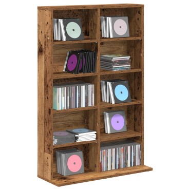 vidaXL Ντουλάπα CD Παλαιωμένο ξύλο 65x23,5x97,5cm