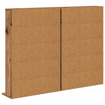 vidaXL Ντουλάπα CD 2 τεμ. Παλαιωμένο ξύλο 65x23,5x97,5cm