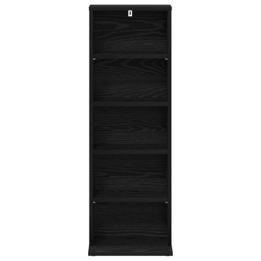 vidaXL Ντουλάπα CD Μαύρη Δρυς 33x23,5x97,5cm Επεξεργασμένο Ξύλο