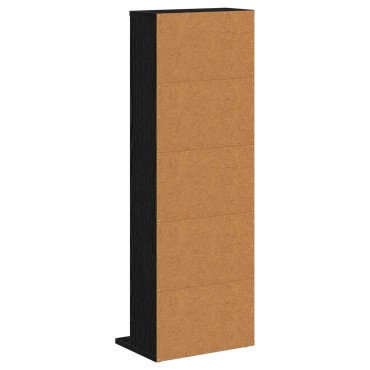 vidaXL Ντουλάπα CD Μαύρη Δρυς 33x23,5x97,5cm Επεξεργασμένο Ξύλο