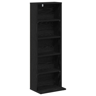 vidaXL Ντουλάπα CD 2 τεμ. Μαύρη Δρυς 33x23,5x97,5cm