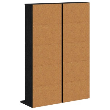 vidaXL Ντουλάπα CD 2 τεμ. Μαύρη Δρυς 33x23,5x97,5cm