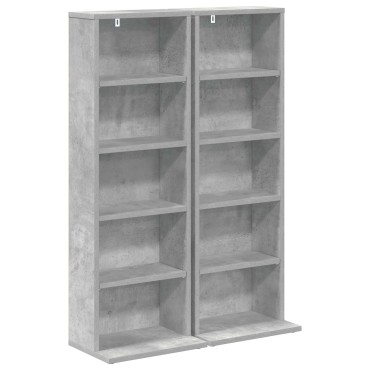 vidaXL Ντουλάπα CD 2 τεμ. Γκρι Σκυροδέματος 33x23,5x97,5cm