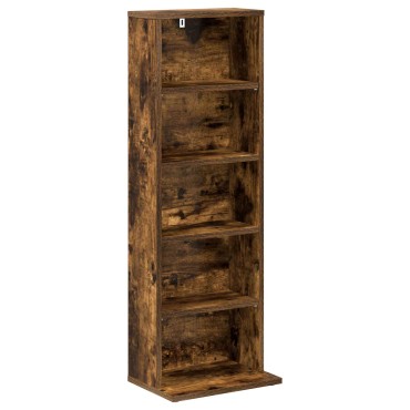 vidaXL Ντουλάπα CD 2 τεμ. Καπνισμένο Ξύλο Δρυός 33x23,5x97,5cm