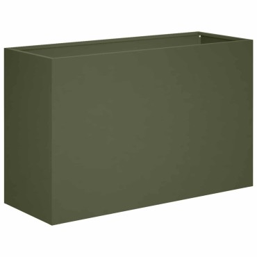 vidaXL Γλάστρα Κήπου Λαδί 80 x 30 x 40 εκ Ψυχρής έλασης χάλυβας