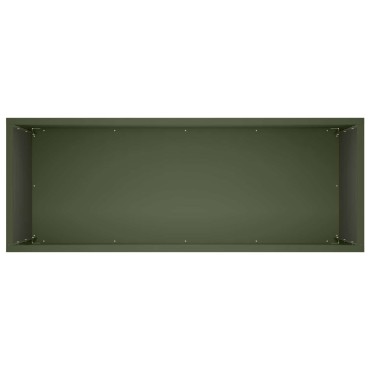 vidaXL Γλάστρα Κήπου Λαδί 80 x 30 x 40 εκ Ψυχρής έλασης χάλυβας