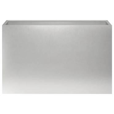 vidaXL Γλάστρα Κήπου Ασημί 80 x 40 x 50 cm Ανοξείδωτο Ατσάλι